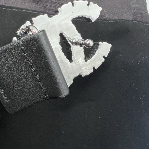 Authentic CHANEL Calfskin Crystal & Pearl CC Belt Womens Size 80 / 32 - Picture 5 of 8